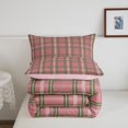 thumbnail image 5 of Manfei Vintage Grid King Size Comforter Sets,Modern Check Comforters King Size,Pink Green,Pink Reversible,3 Pieces,1 Comforter and 2 Pillowcases,3 Pieces,1 Comforter and 2 Pillowcases, 5 of 7