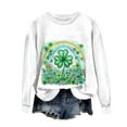 thumbnail image 2 of ICHUANYI St. Patrick's Day Sweatshirts for Women Green Printed Casual Loose Long Sleeve Fit Tops Hoodless Sweatshirts Top, 2 of 5