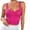Hot Pink, variant on Timegard Yoga Tank Tops for Women Square V Neck Slim Workout Running Gym Tops Sleeveless Camis Athletic
