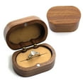 thumbnail image 5 of Yesbay Jewelry Box Exquisite Smooth Surface Sturdy Portable Soft Lining Wood Wedding Ring Storage Box Home Supply, 5 of 8