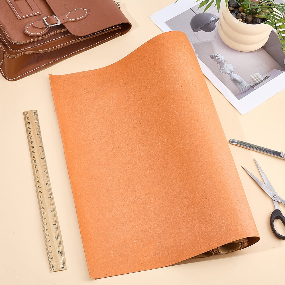 1 Roll Self-adhesive PVC Leather Fabric Bags Leather Accessories Dark Orange 1500x405x0.8mm diy