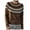 Z-Coffee, variant on zaveiop Women's Fair Isle Sweater Casual Crewneck Long Sleeve Lightweight Vintage Knit Jumper Tops (Brown, 3XL)