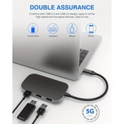 TOTU 9 in 1 USB C Hub Compatible with MacBook Pro Air and Type C Laptops