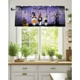 thumbnail image 6 of Gnomes Halloween Kitchen Valances for Windows Purple Pumpkin Black Cat Bat Valance Curtains&nbsp; for Kitchen /Living Room/Bedroom/ Bathroom Decor, 42"x12 " ,Rod Pocket 1 Panel,, 6 of 7