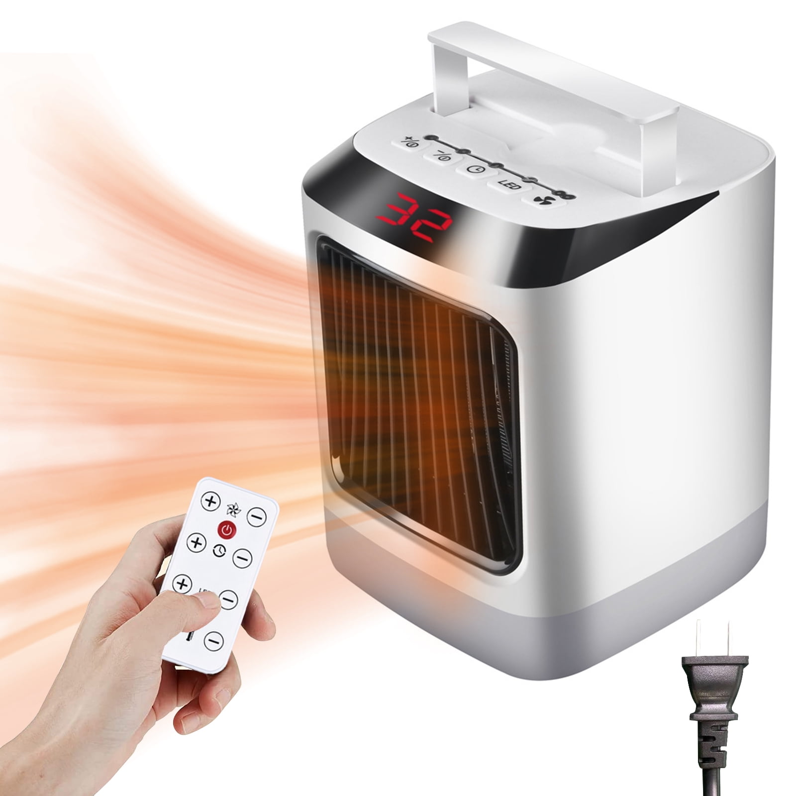 Portable Electric Heater Lightweight Energy Saving Space Heater With Handle  For Bedroom Living Room Office | Walmart Canada