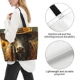 thumbnail image 3 of Fotbe Sunflower Cowboy Hat Cow Bolsa Tote Estética de Lona con Estampado para Mujer - Bolsa Reutilizable de Hombro Casual para Vacaciones, Compras, Trabajo y Gimnasio, 3 of 8