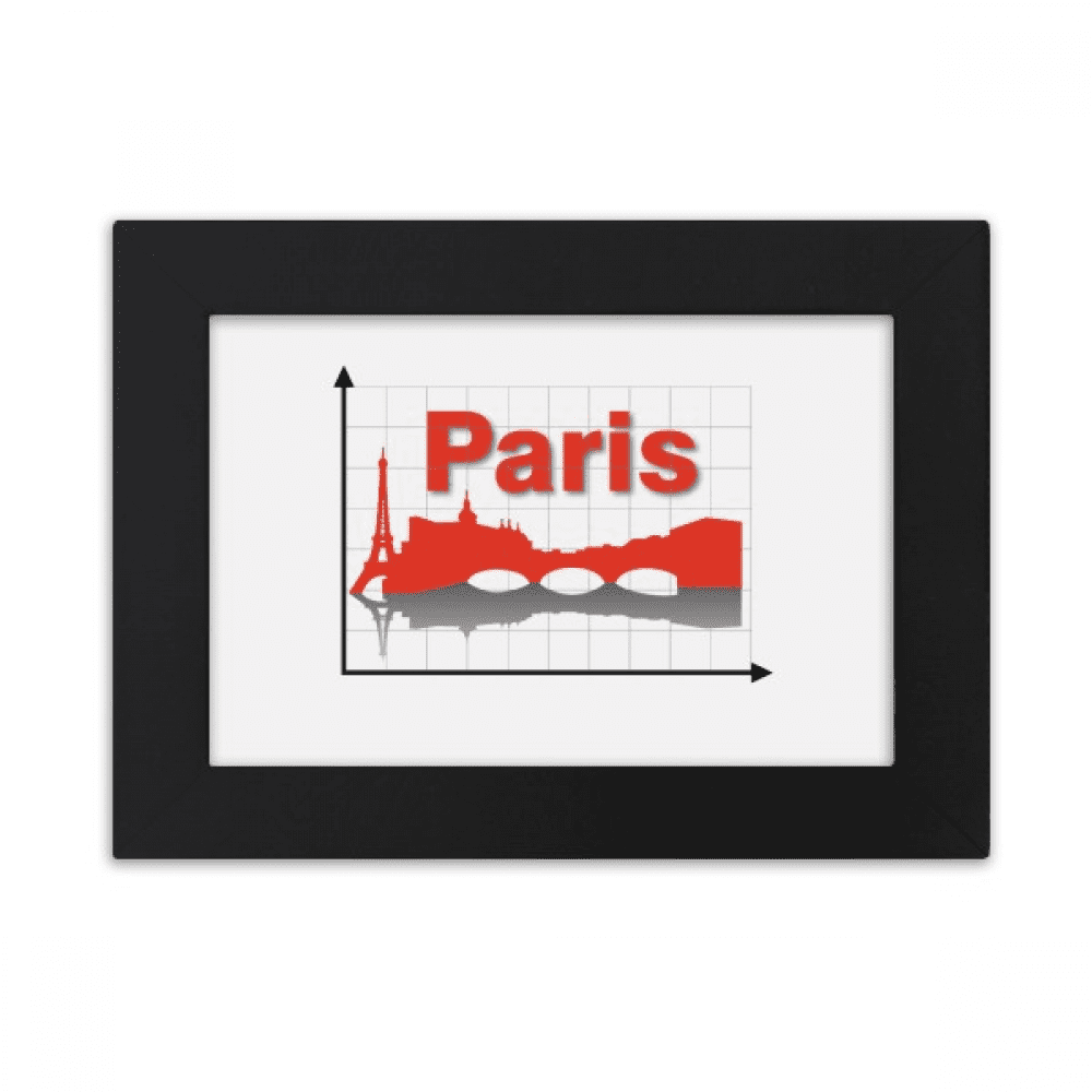Paris City Outline Coordinate Axis Desktop Photo Frame Ornaments