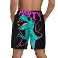 thumbnail image 4 of Balery Rex Dinosaur With Sunglasses Mens Swim Trunks Swim Shorts for Men Quick Dry Inseam Beach Shorts with Compression Liner Pocket-3X-Large, 4 of 9