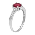 thumbnail image 2 of 10k White Gold Genuine Round Ruby and Diamond Ring, 2 of 5