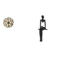 thumbnail image 1 of Escultura para colgar en la pared,Decoración de pared de metal para sala de estar,dormitorio y exterior.,Escultura colgante Arte de pared Disco decorativo,Figura de pensador abstracto,Figura, 1 of 8