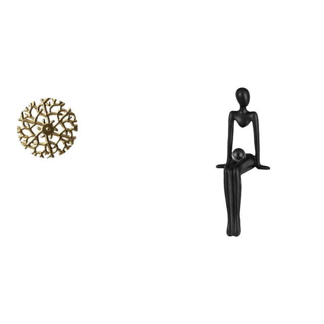 Escultura para colgar en la pared,Decoración de pared de metal para sala de estar,dormitorio y exterior.,Escultura colgante Arte de pared Disco decorativo,Figura de pensador abstracto,Figura