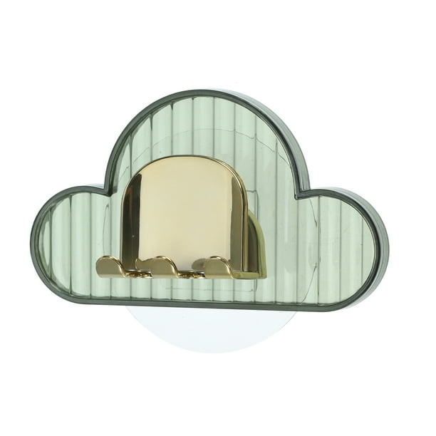 Soporte para cepillos de dientes montado en la pared, soporte para cepillos de dientes de pared para baños, soporte para cepillos de dientes colgante, verde, 4,33 "x 2,56"
