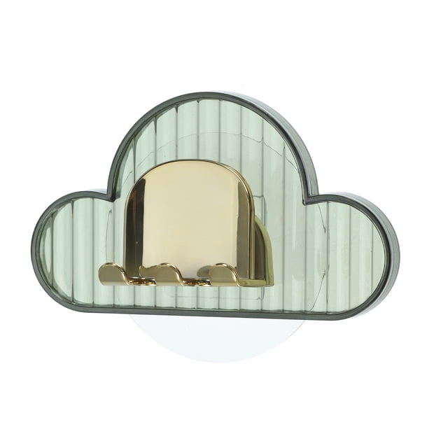 Soporte para cepillos de dientes montado en la pared, soporte para cepillos de dientes de pared para baños, soporte para cepillos de dientes colgante, verde, 4,33 "x 2,56"