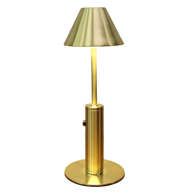 Lámpara de mesa recargable con batería inalámbrica y sensor táctil, luces de estudio LED para bar Paraguas Dorado