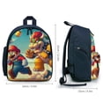 thumbnail image 2 of Super Mario Backpack Lightweight School Bag Durable Casual Daypack 12.6x9.4x5.9 Inch, 2 of 6