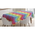 thumbnail image 1 of Ambesonne Rainbow Tablecloth Rectangular Table Cover, Colorful Vivid Chevron, 60"x84", Multicolor, 1 of 3