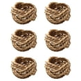 thumbnail image 1 of (6 unids/pack) nueva servilleta de paja de bambú natural hebilla cuerda de cáñamo servilletero anillo de cáscara de maíz material de la hierba: paja de cáscara de maíz, 1 of 5