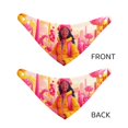 thumbnail image 3 of Naloa Digital Nomad Pink Landscape Dog Bandana Large and Small-Dog Scarf Bib Handkerchief Accessories for Dogs and Cats(S-L)-Large, 3 of 5