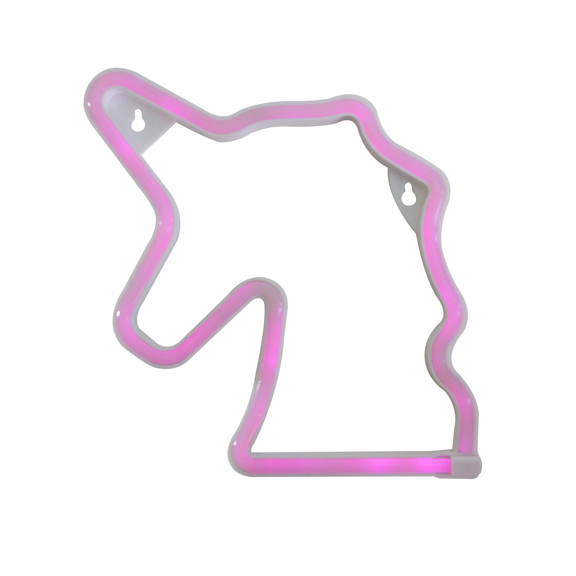 11.75" Battery Operated Neon Style LED Lighted Pink Unicorn Sign