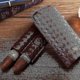 thumbnail image 4 of Portable Moisturizing Cigar Accessory Brown Leather Travel Cigar Case For 2 Tubes|cigar Accessories-M, 4 of 5