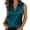 Green, variant on Women's Satin Sleeveless Blouse, Collared V-Neck Button-Down Top with Silky Fabric, Elegant Office & Party Wear Khaki L