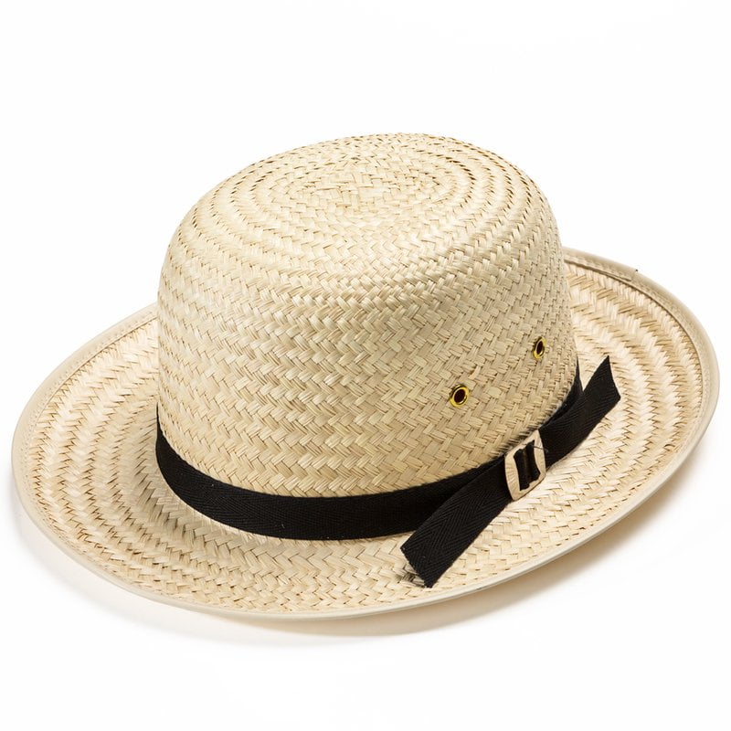 Sunset Straw Hats Sun Hat, AmishMade Rounded Top with Black Band, Boy