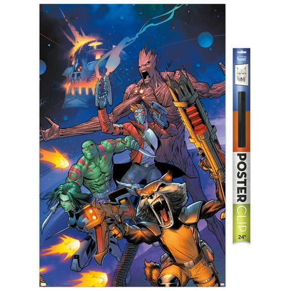 Marvel Comics Guardians of the Galaxy - Group Screaming Wall Poster, 22.375" x 34"