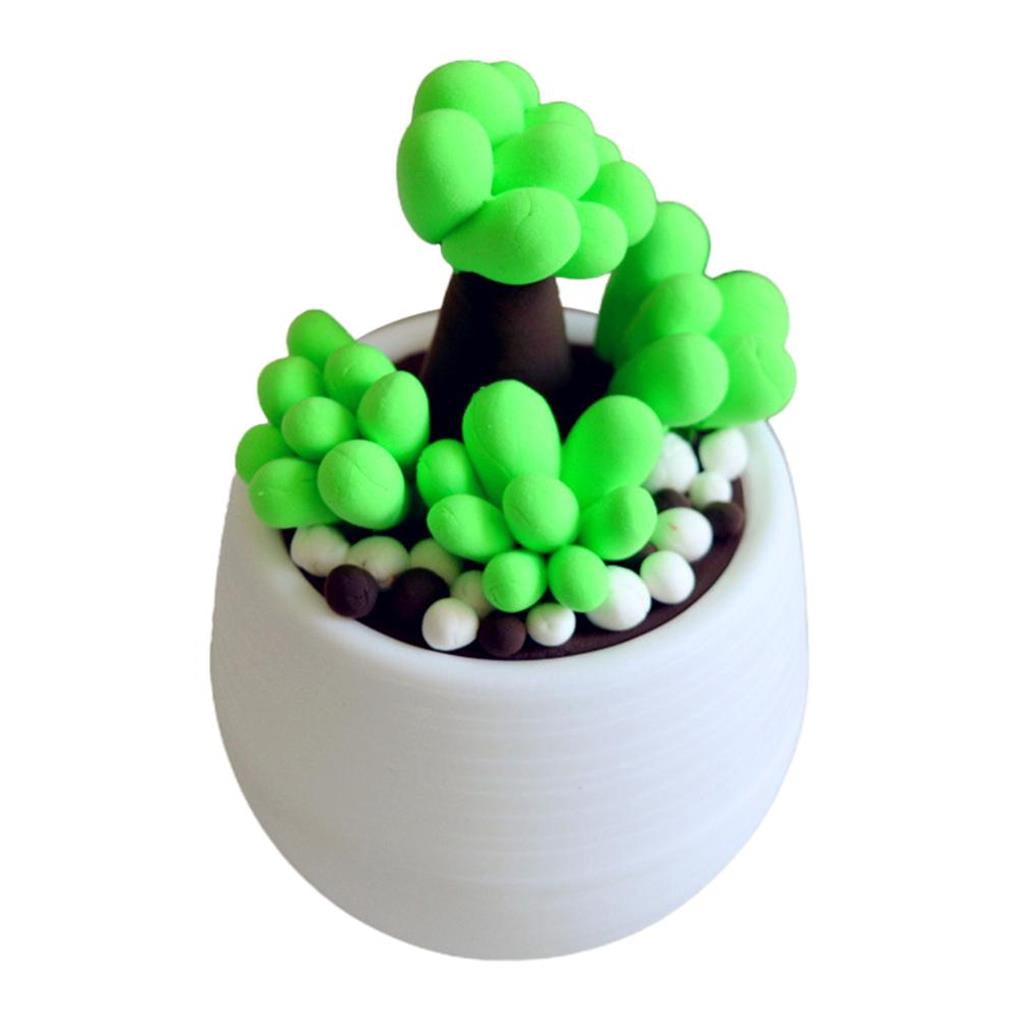destyer Kids Succulent Potted Flower DIY Clay Modelling Light Clay Children's Educational Toy Type 1
