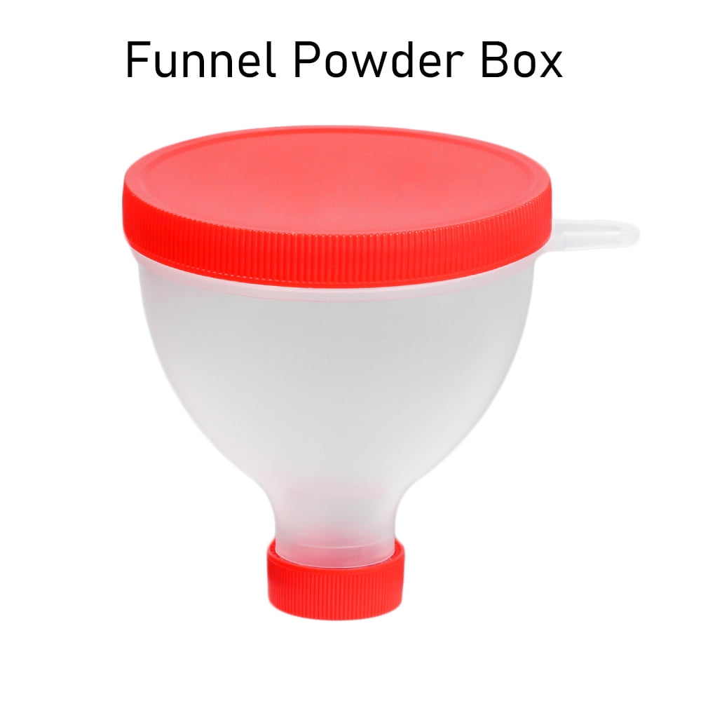 AMENA Protein Powder Container Storage Travel Protein Funnel Portable  Supplement Powder Container With Keychain Water Bottle Funnel, Black (200ml)