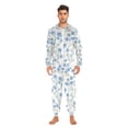 thumbnail image 3 of FORMRS Onesies Pajama for Adults Unisex Hoodie Winter Jumpsuit One Piece Sleepwear, Sizes S-2XL, Forget Me Not, 3 of 7