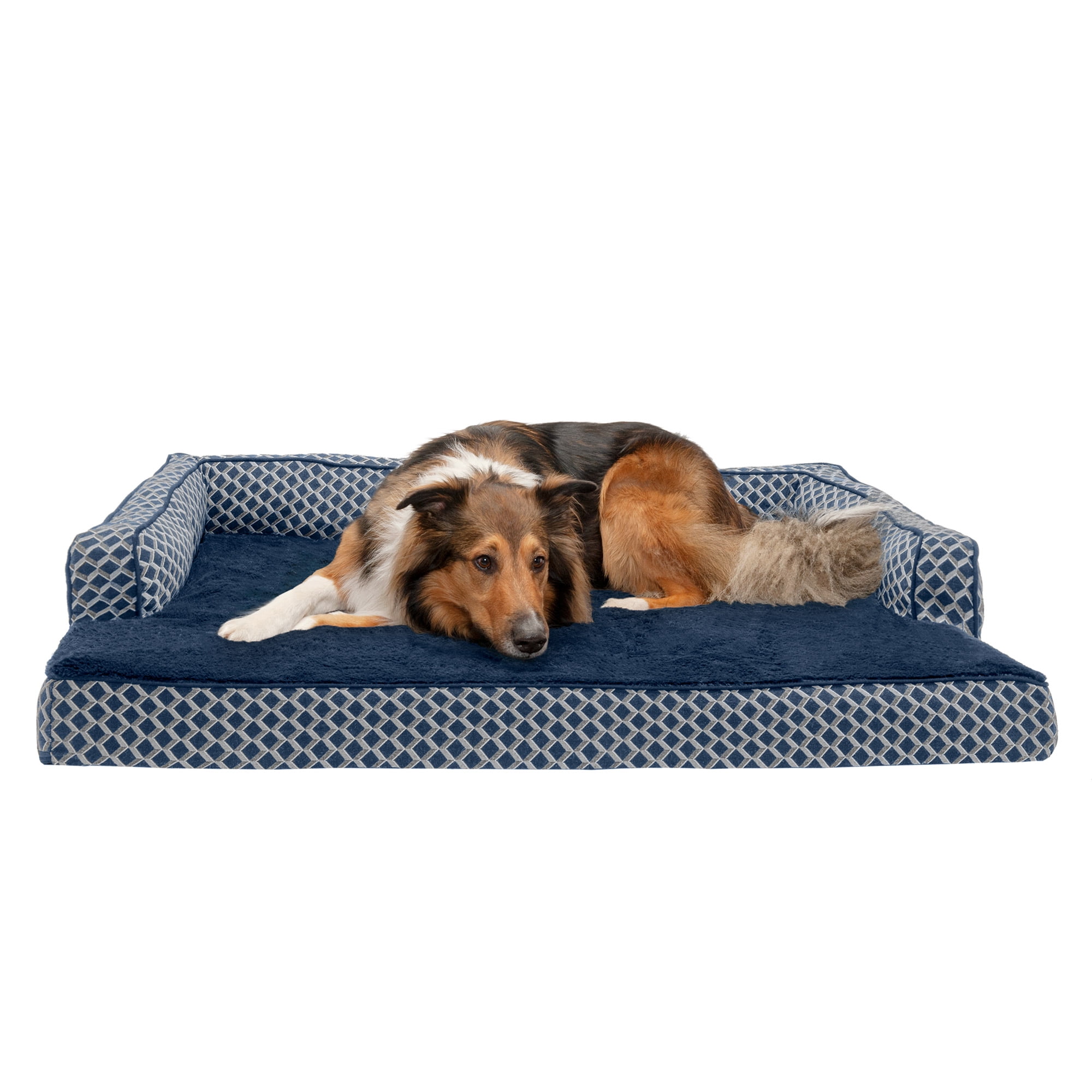 FurHaven Pet Dog Bed Cooling Gel Memory Foam Orthopedic Plush & Decor