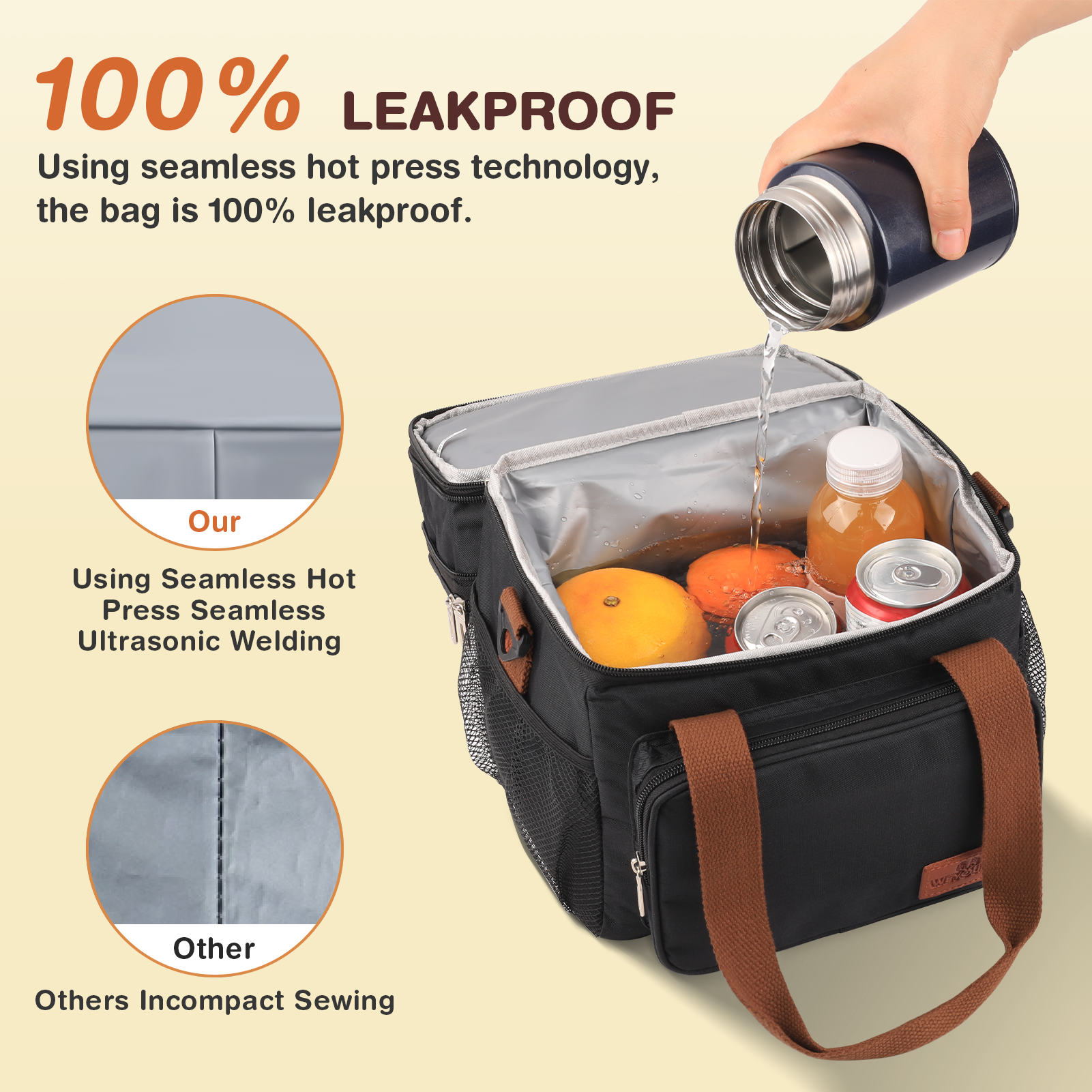 Gped Insulated Lunch Bag, Expandable, Black photo 5