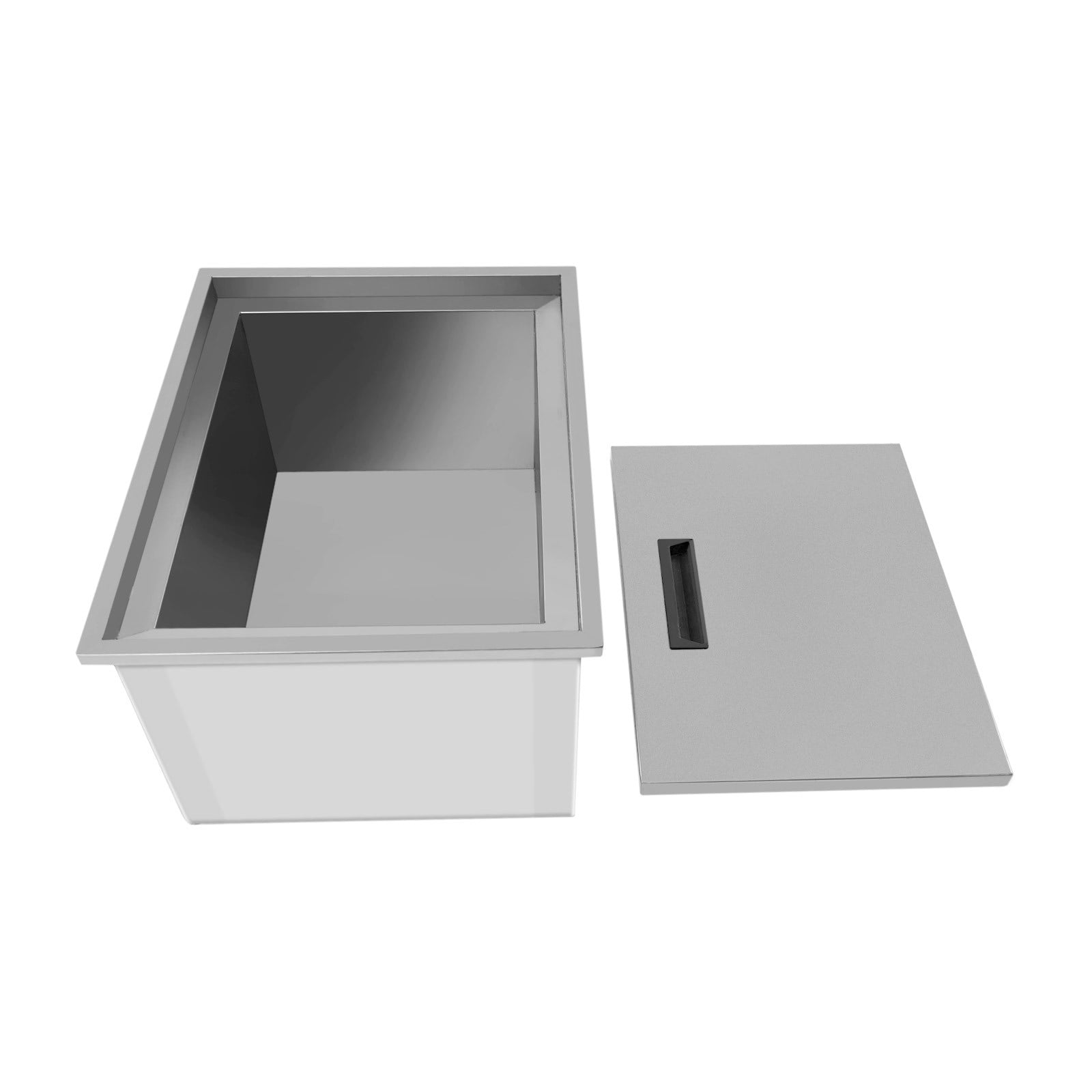 Drop in Ice Chest 20.5''L x 13.5''W x 12.2''H with Cover 304 Stainless Steel Drop in Cooler for Cold Wine Beer