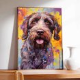 thumbnail image 3 of Wirehaired Pointing Griffon Arts Canvas Bathroom Decor Wall Art Poster Canvas 20x16 inch, 30x20 inch, Hand Painted Dog Painting Large Pictures with Framed for Decoration, 3 of 5