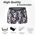 thumbnail image 2 of Men's Boxer Briefs, Big Eye Koala Dark Blue Soft Comfy Mens Underwear Boxer Briefs Breathable With Widen Waist, 2 of 7