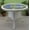 White, variant on 36" Round Resin Bistro Table w/Glass Top (Has Umbrella Hole) V36BT ANT BROWN