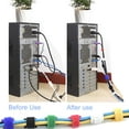 thumbnail image 4 of 100pcs Releasable Cable Organizer Ties Mouse Earphones Wire Management Nylon Cable Ties Reusable Loop Hoop Tape Straps Tie(6inch), 4 of 7