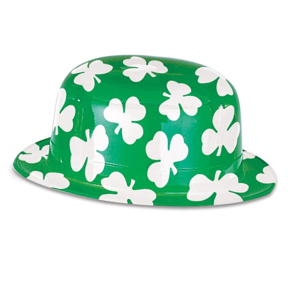 Club Pack of 25 Shamrock St Patrick's Day Derby Hat Costume Accessories - One Size