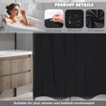 thumbnail image 4 of Dznils Black PEVA Shower Curtain Liner Bathroom with Hooks Mildew Resistant Waterproof, 72" W x 78" H, 2 Pack, 4 of 8