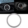 thumbnail image 2 of Xotic Tech Center Console Dashboard Clock Stick-On Ring Trim Cover Sticker Compatible with Porsche Cayenne 911 Panamera Macan Boxster Cayman (Luxury Silver Blind Diamond), 2 of 4