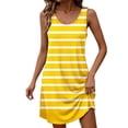 thumbnail image 5 of SROBPTY Summer Dresses for Women Print Sleeveless Crew Neck Elegant Classic Straight Midi, 5 of 5