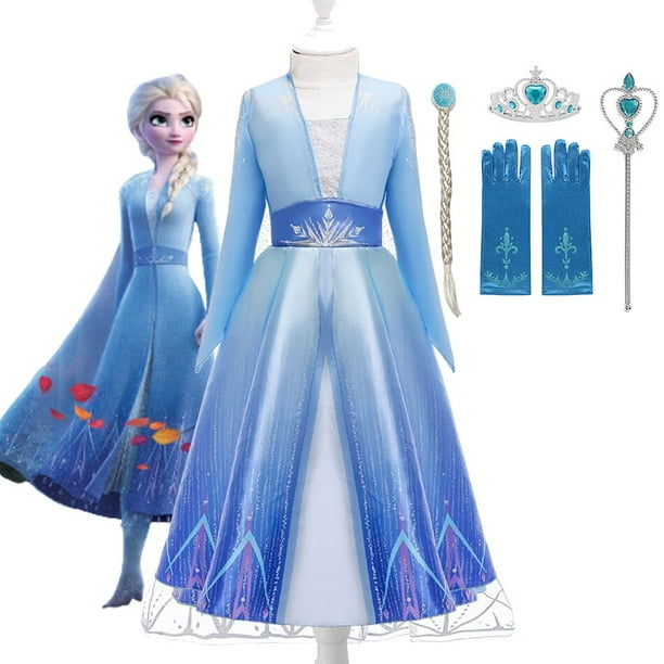 Disney reine des neiges filles robe Elsa 2 Cosplay Costume enfants