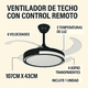 thumbnail image 4 of CITYLUZ VENTILADOR DE TECHO CON CONTROL REMOTO 6 VELOCIDADES 3 TEMPERATURAS DE LUZ 4 ASPAS TRANSPARENTES 107CM X 43CM INCLUYE 1 UNIDAD, 4 of 4