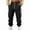 Black, variant on Men's Fleece Lined Joggers Heavyweight Baggy Stretch Plus Size Cargo Sweatpants Cinch Bottom Hiking Outdoor Pant
