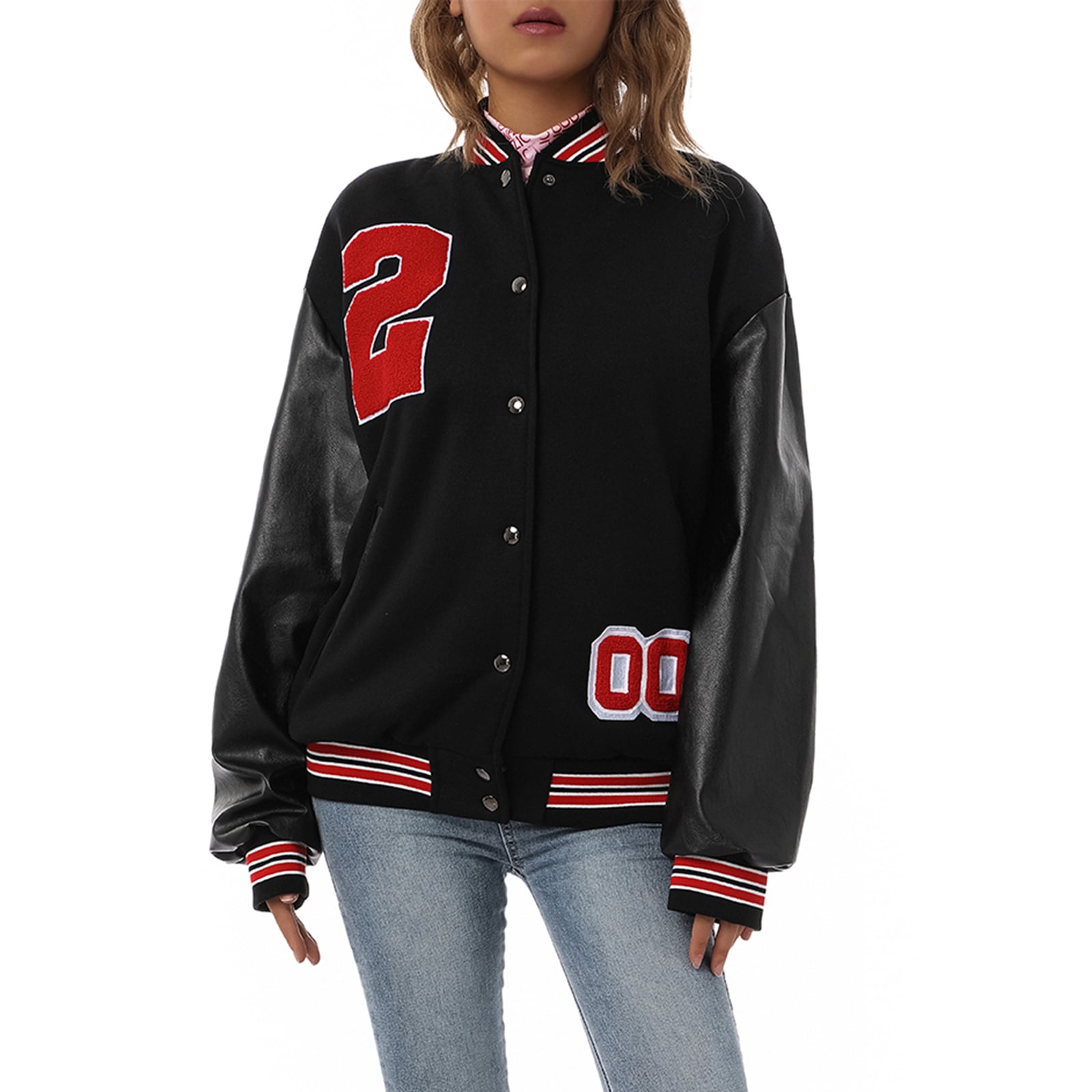 Print Baseball Jacket 90s Streetwear 