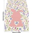thumbnail image 3 of Zenithome Colorful Festive Soft Polyester Easter Themed Rabbit Egg Floral Table Runner for Holiday Party Home Kitchen Decoration In 59.06x12.99In, 3 of 6