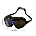 thumbnail image 7 of Goggles Adult Swimming Adult Waterproof Large Frame Swimming Goggles with Pc Anti Fog Lenses, Silicone Coating, Comfortable Training, 7 of 7