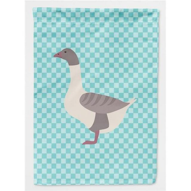 Carolines Treasures BB8075GF Buff Grey Back Goose Blue Check Flag Garden Size