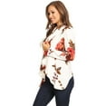 thumbnail image 2 of Women's Classic Draped Open Front Blazer Casual Workwear Long Sleeve Jacket, 2 of 5