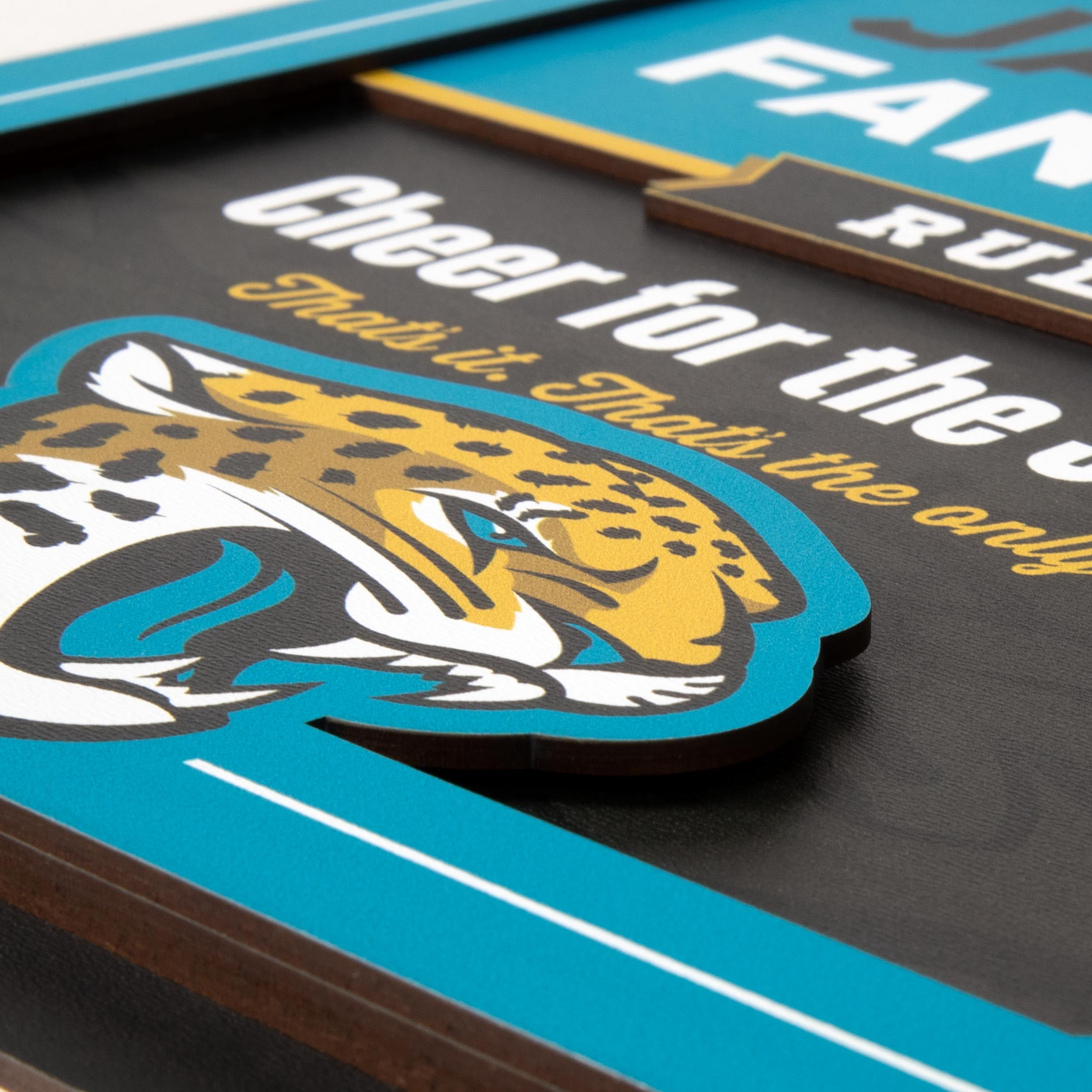 YouTheFan NFL Jacksonville Jaguars Fan Rules 3D Wall Art